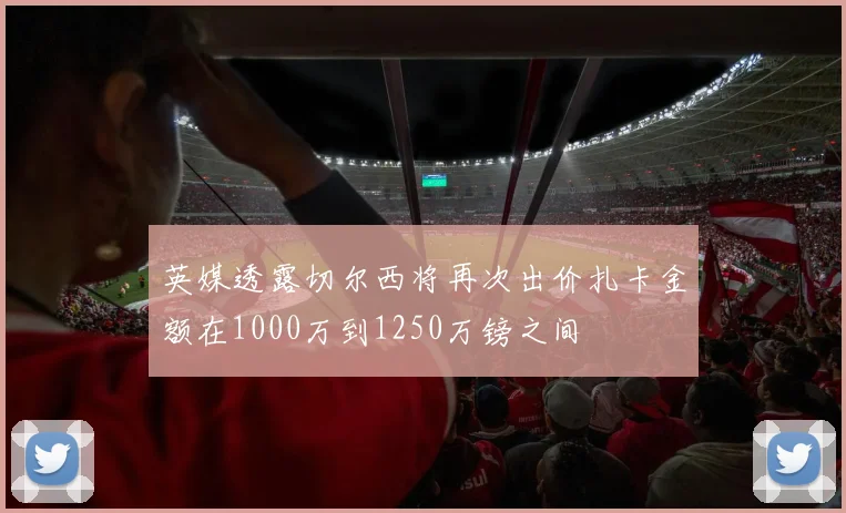 英媒透露切尔西将再次出价扎卡金额在1000万到1250万镑之间